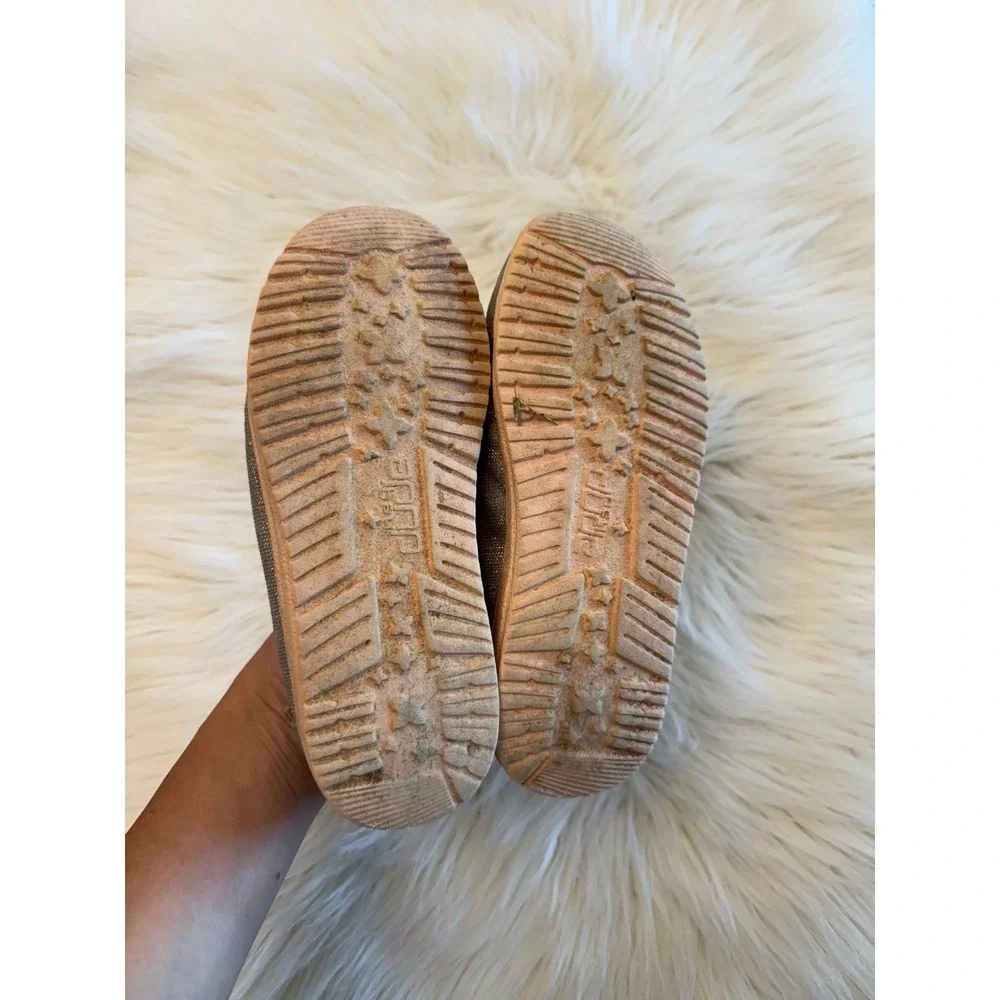 Hey dude Wendy sparkling silver peach size 13‎